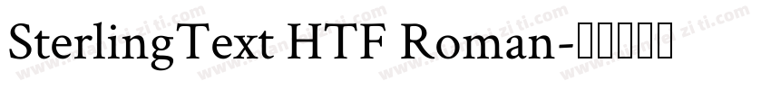 SterlingText HTF Roman字体转换